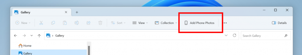 Win11 Dev预览版23471发布：文件资源管理器图库添加手机照片