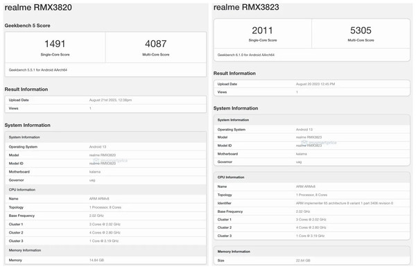 真我GT5系列现身Geekbench