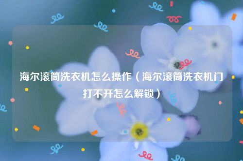 海尔滚筒洗衣机怎么操作（海尔滚筒洗衣机门打不开怎么解锁）