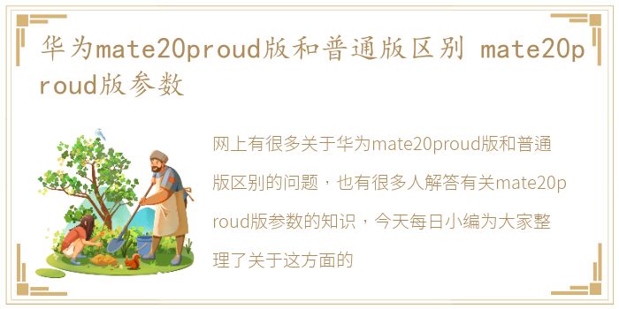 华为mate20proud版和普通版区别 mate20proud版参数