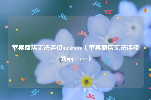 苹果商店无法连接AppStore（苹果商店无法连接到app store）