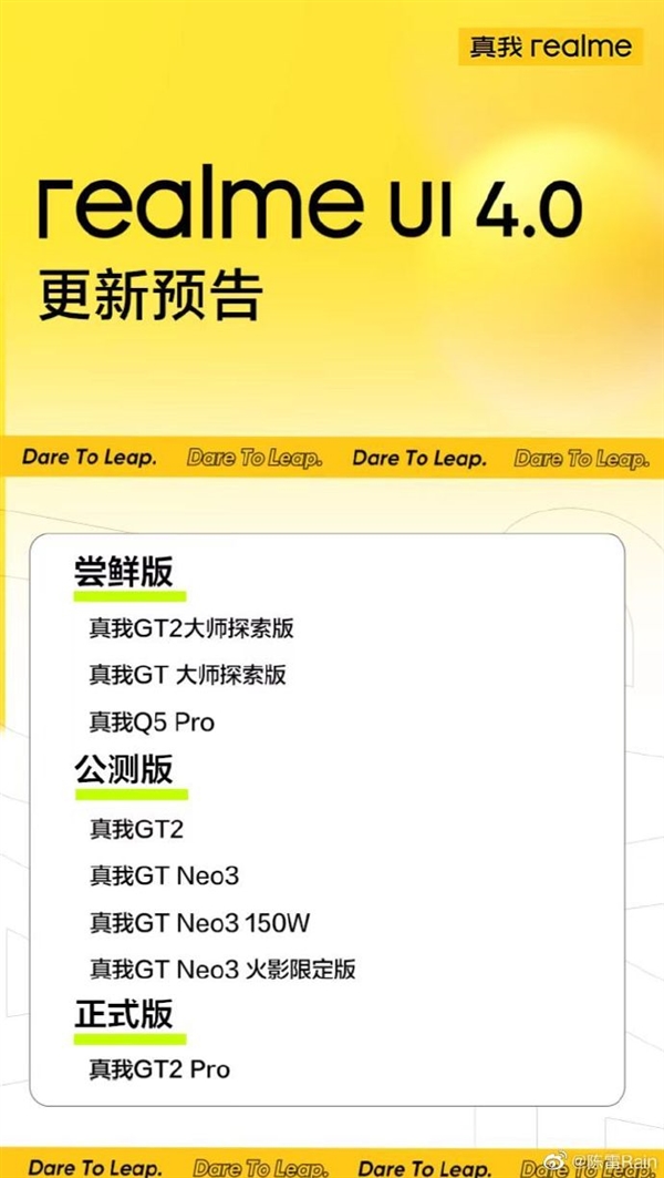 老机型满血复活 真我GT2 Pro等8款机型下周更新realme UI 4.0