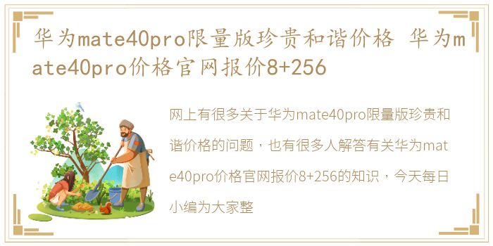 华为mate40pro限量版珍贵和谐价格 华为mate40pro价格官网报价8+256