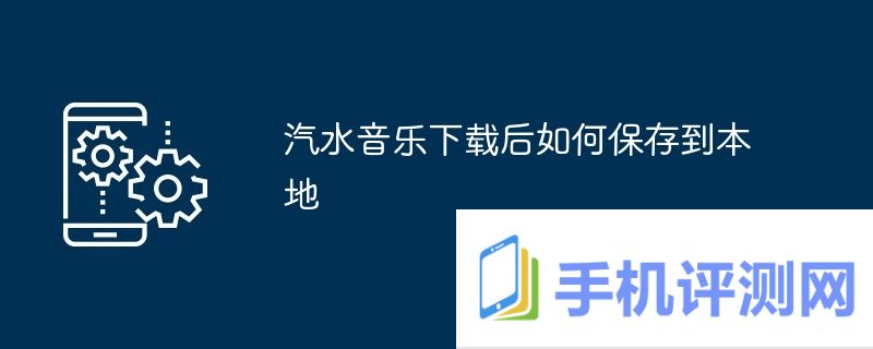 汽水音乐下载后如何保存到本地