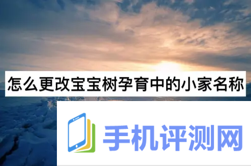 宝宝树小时光怎么修改小家的名字