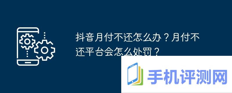 抖音月付不还怎么办？月付不还平台会怎么处罚？