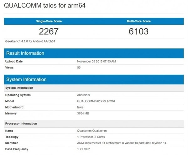 骁龙675 GeekBench 4.1跑分曝光 性能超越骁龙835